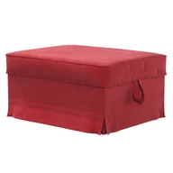 Pokrowce na meble - Dekoria Pokrowiec na podnóżek Ektorp Bromma intensywna czerwień 60 x 79 x 42 cm Velvet 614-704-15 - miniaturka - grafika 1