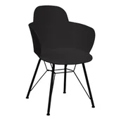 Pozostałe meble ogrodowe - NoName STYLOWE KRZESŁO W KOLORZE CZARNYM EMMA SL-7046W CZARNE - miniaturka - grafika 1