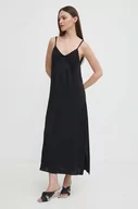 Sukienki - Sisley sukienka kolor czarny maxi prosta - miniaturka - grafika 1