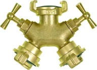 Inne akcesoria do nawadniania - GEKA Zawor 2-drozny GEKA mosiadz, z regulowanym zaworem zamykajacym z szybkozlaczem klowym - miniaturka - grafika 1