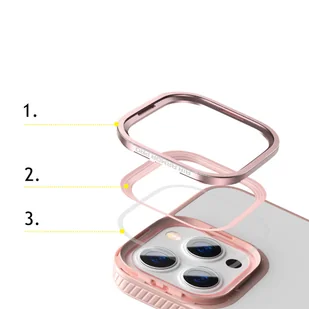 Baseus Crystal Phone Case pancerne etui do iPhone 13 Pro Max z żelową ramką różowy (ARJT001104) hurtel-78666-0 - Etui i futerały do telefonów - miniaturka - grafika 27