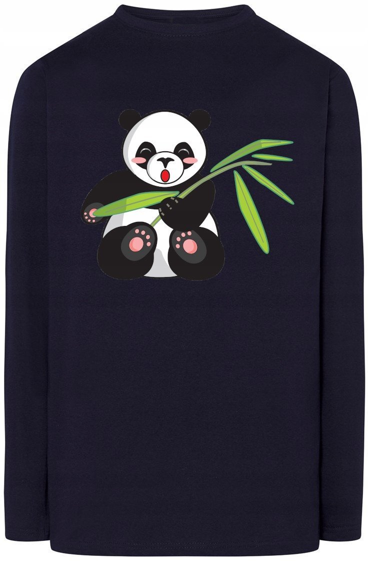 Panda Męski Modny Longsleeve Nadruk Rozm.3XL