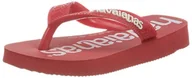 Koszulki i topy damskie - Havaianas Unisex Top dla dzieci Logomania Flip-Flop, Rubinowa czerwień - 27 EU - miniaturka - grafika 1