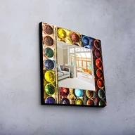 Lusterka do makijażu - CM WAL lity ma-049 ozdobnych lustro, lustro, kolorowa, 50 x 50 755MER1249 - miniaturka - grafika 1