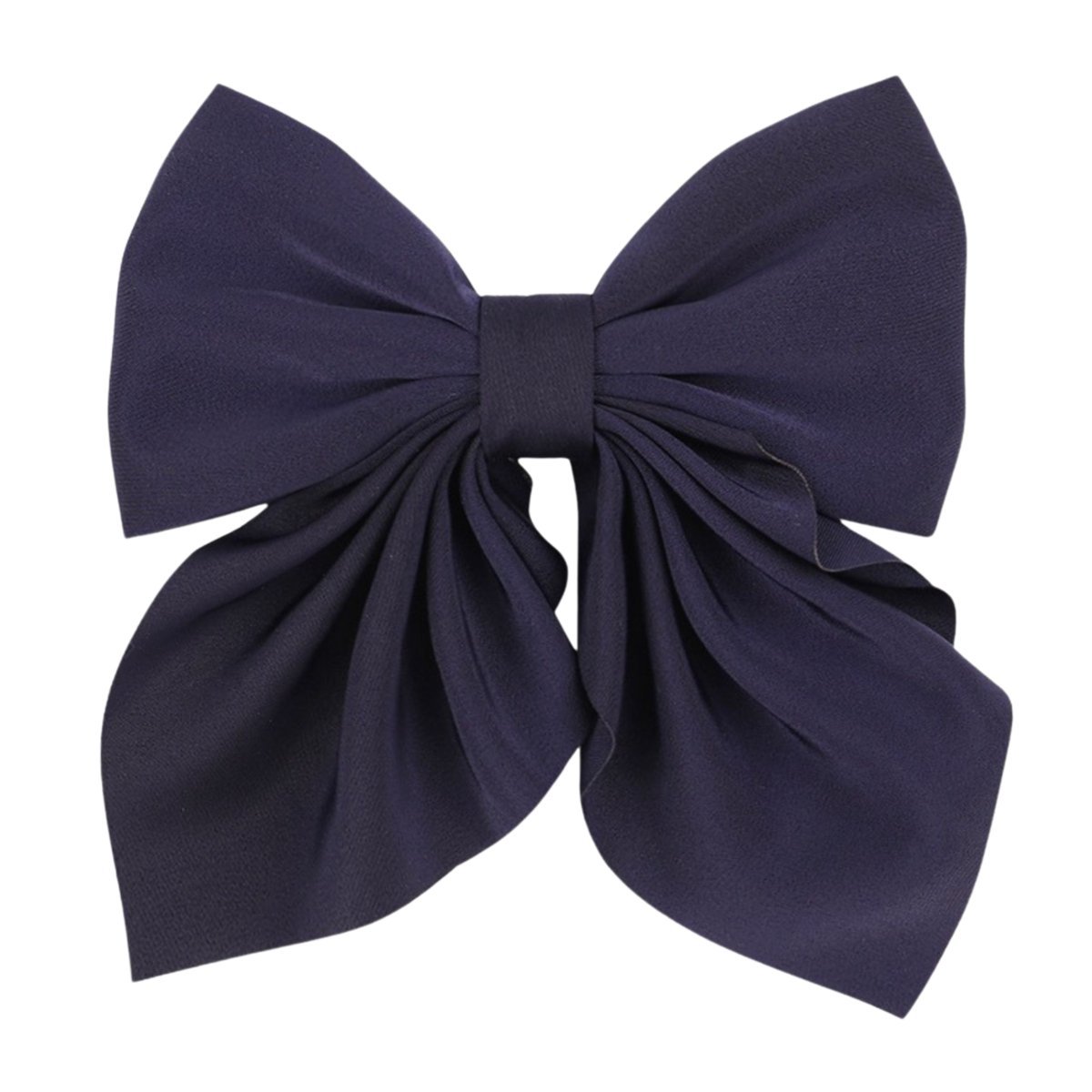 Kokarda do Włosów Granatowa Duża Ozdobna Matowa Spinka Lekka i Wygodna