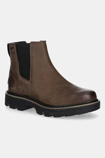 Sorel sztyblety REVEL RD CHELSEA WP damskie kolor brązowy na płaskim obcasie 2144881256 - Botki damskie - miniaturka - grafika 1