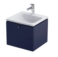 Szafki łazienkowe - Oristo Szafka wisząca podumywalkowa SIENA 50 cm, GRANATOWY MAT OR45-SD1S-50-14 - miniaturka - grafika 1
