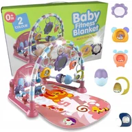 Maty edukacyjne - DUŻA MATA EDUKACYJNA Z PIANINKIEM Interaktywna Dla Maluszka Zabawki PREZENT - miniaturka - grafika 1