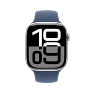 Smartwatch - Apple Watch 10 GPS 46mm z aluminium srebrnym pasek sportowy S/M Niebieski - miniaturka - grafika 1