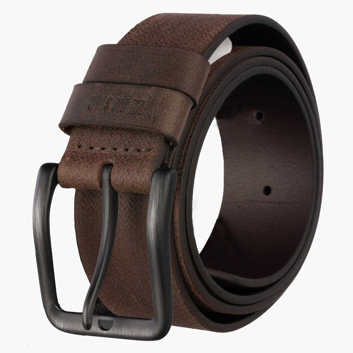 Pasek Męski BIG STAR Skórzany Pas Do Spodni Brązowy OO675011 Brązowy 95