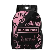 Torebki damskie - Czarny różowy (19) Plecak szkolny Tornister dziecięcy Duży do biura szkolnego Lekka torba podróżna na ramię na zewnątrz-frh20 - miniaturka - grafika 1