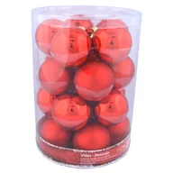 Bombki - Bombka szklana 6 cm 20 sztuk czerwony - miniaturka - grafika 1