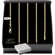 Naszyjniki męskie - Złoty Łańcuszek Naszyjnik Męski Splot Królewski 55cm/2mm Próba 925 +gratisy - miniaturka - grafika 1