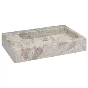 vidaXL Lumarko Umywalka, szara, 58x39x10 cm, marmurowa 149161 - Umywalki - miniaturka - grafika 1