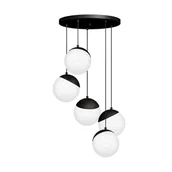 Lampy sufitowe - Luminex Lampa wisząca Sphere Cable 8869 lampa sufitowa żyrandol 5x60W E27 czarna - miniaturka - grafika 1