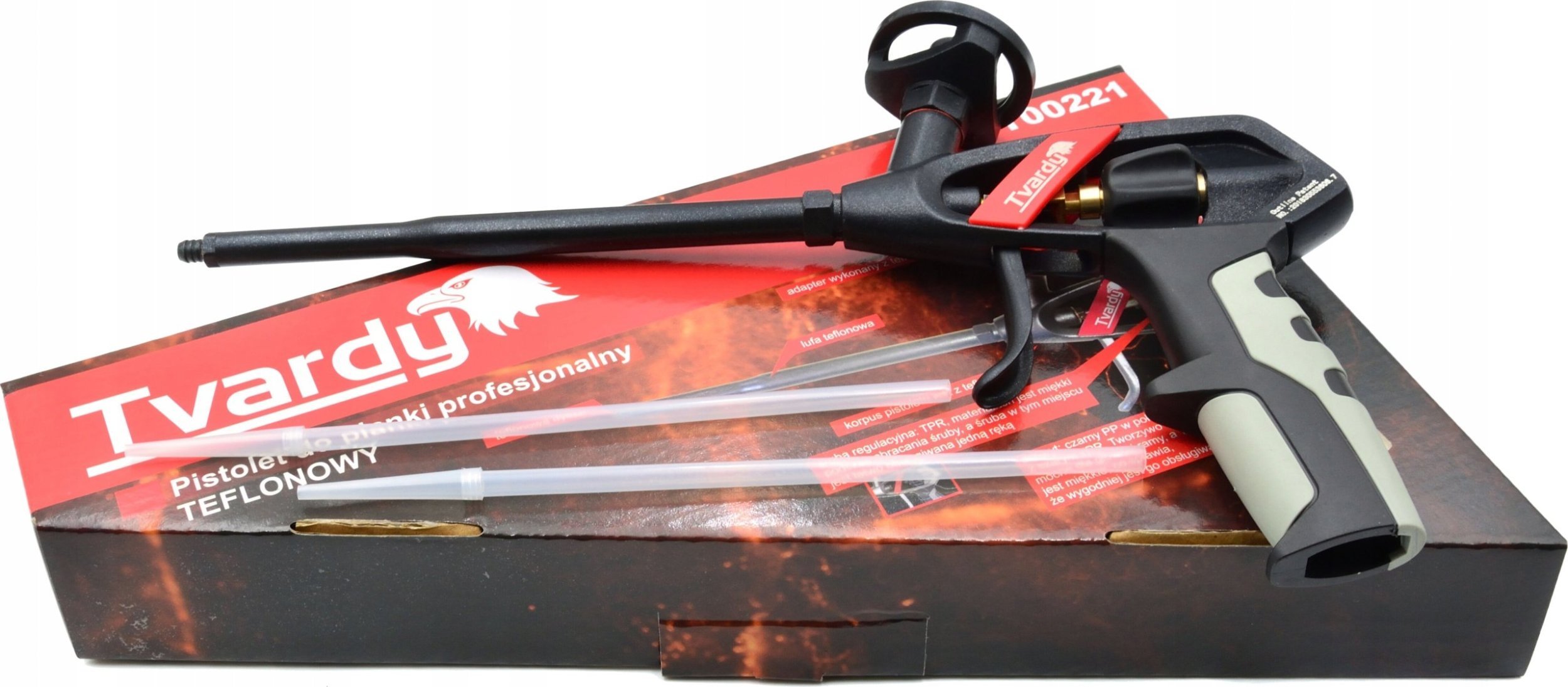 Pistolet do kleju Tvardy Pistolet do pianki profesjonalny TEFLONOWY 20