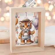 Skarbonki - Drewniana Skarbonka dla Dziecka Prezent na Roczek - miniaturka - grafika 1