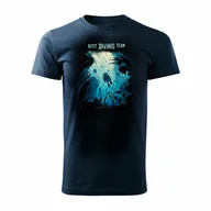 Koszulki męskie - Koszulka z nurkiem nurek do nurkowania dla nurka męska granatowa REGULAR-XL - miniaturka - grafika 1