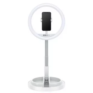USAMS Lampa pierścieniowa LED ring biały/white ZB120ZJ02 (US-ZB120) - Lampy studyjne - miniaturka - grafika 1