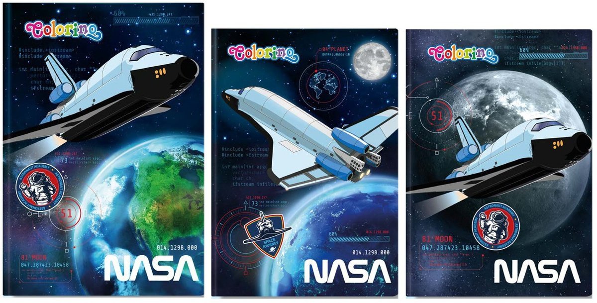 Zeszyt A5 32k kratka Nasa Colorino