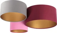 Lampy sufitowe - Lampa sufitowa Lumes Trójkolorowa plafoniada ze złotym wnętrzem abażura - EXX53-Novum - miniaturka - grafika 1