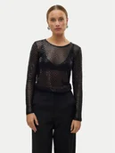 Bluzki damskie - Vero Moda Bluzka Safina 10317016 Czarny Regular Fit - miniaturka - grafika 1