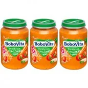 Dania dla dzieci - BoboVita Pomidorowa z kurczakiem i ryżem po 6 miesiącu Zestaw 3 x 190 g - miniaturka - grafika 1