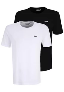 FILA Męski t-shirt Brod Tee/Double Pack, Black-Bright White, 4XL, czarno-jasny biały, 4XL - Koszulki męskie - miniaturka - grafika 1