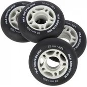 Akcesoria do skatingu - Nils EXTREME PU 72x24 82A CZARNE MATOWE KÓŁKA (4 szt.) EXTREME - miniaturka - grafika 1