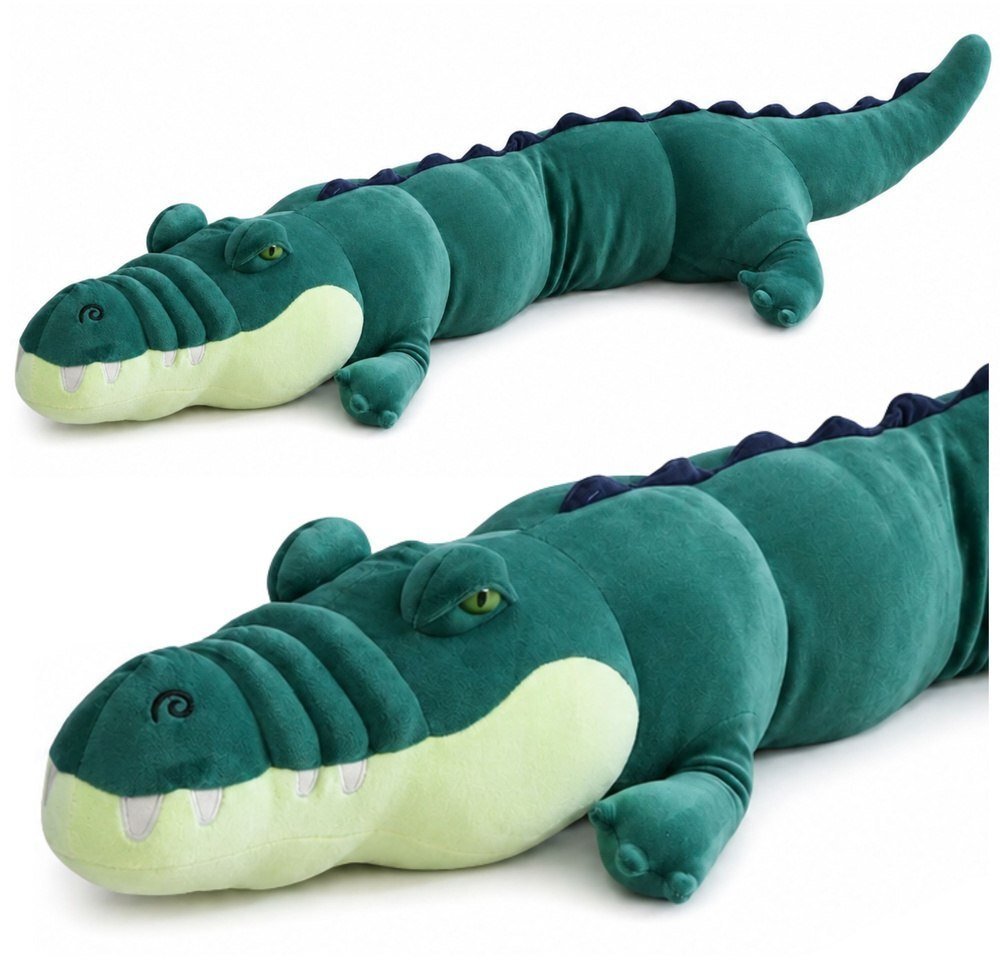 LeanToys Duży Pluszowy Krokodyl Maskotka Przytulanka Realistyczny Zielony 150 cm EDUKAMP