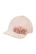 Czapki dla dzieci - Jamiks czapka z daszkiem bawełniana dziecięca ODETTE kolor różowy z aplikacją - miniaturka - grafika 1