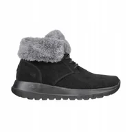 Buty sportowe damskie - Buty zimowe damskie Skechers Skechers On-The-Go z futerkiem zamszowe botki - miniaturka - grafika 1
