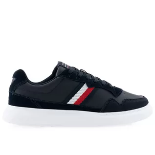 Buty sportowe męskie - Buty Tommy Hilfiger Lightweight Leather FM0FM04427-DW5 - granatowe - grafika 1