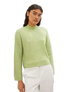 TOM TAILOR Denim Sweter damski, 32542 - Dusty Pear Green Melange, XXL - Swetry damskie - miniaturka - grafika 1