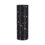 Lampy stojące - Ideus Stojąca LAMPA stołowa LARYSA 03807 ceramiczna LAMPKA abażurowa tuba kółka czarna __code-66241 - miniaturka - grafika 1