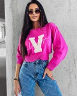 Swetry damskie - Sweter damski OLAVOGA VINDI 2024 róż S - Fashionplace - miniaturka - grafika 1