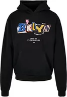 Bluzy męskie - Mister Tee Brklyn męska bluza z kapturem XS Black, czarny, XS - miniaturka - grafika 1