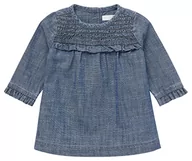 Sukienki - Noppies Baby Dziewczęca sukienka dla dziewczynek Lanexa Long Sleeve sukienka dziecięca, średni niebieski denim P493, 80 - miniaturka - grafika 1
