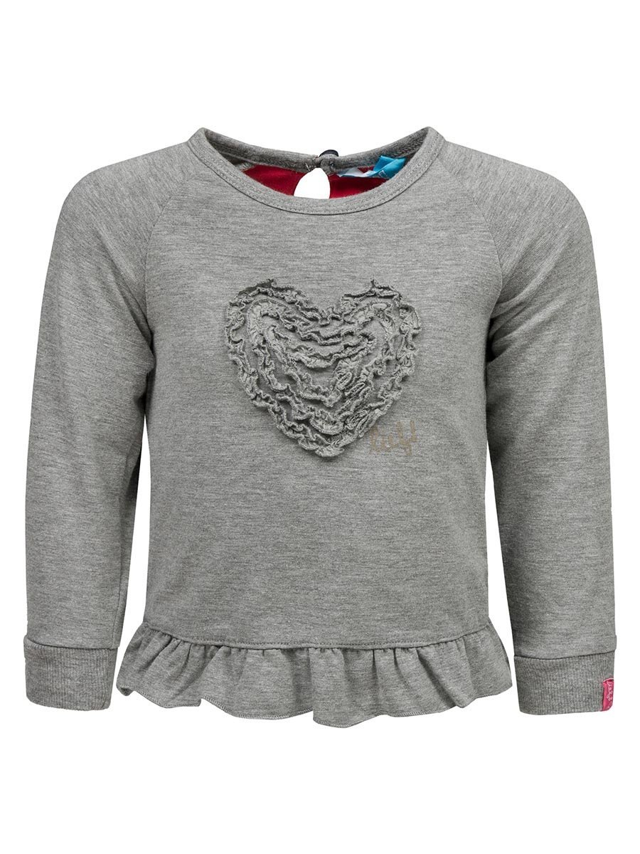 Dziewczęca szara bluzka z długim rękawem Lief r.62