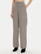 Spodnie damskie - Noisy May Spodnie materiałowe Debbie 27029240 Szary Regular Fit - miniaturka - grafika 1