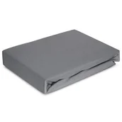 Prześcieradła - Prześcieradło EUROFIRANY Premium Jersey 4 z gumką 120 x 200 cm Stalowy - miniaturka - grafika 1