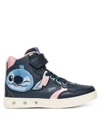 Buty dla dziewczynek - Geox Sneakersy J Skylin J568WH 0BCKN C0694 D Granatowy - miniaturka - grafika 1