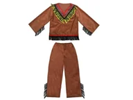 Stroje karnawałowe - ZESTAW INDIANIN BRĄZOWY 116-128 2el - miniaturka - grafika 1