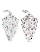 Pieluchy - Bonjour Cherie Pieluszka bambusowa Romantyczny królik + Baby shower 2pak - miniaturka - grafika 1