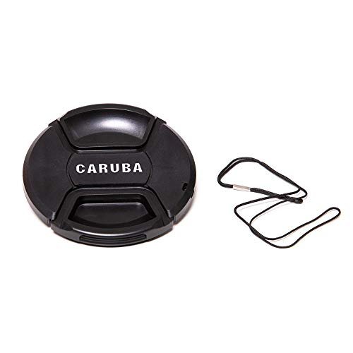 Caruba Clip Cap Lensdop 62mm czarna osłona na obiektyw 6,2 cm - Nakładki obiektywu (czarny, aparat cyfrowy, uniwersalny, 6,2 cm)