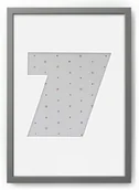 Ramki na zdjęcia - Ramka Na Zdjęcia Cyferka Siedem Szara.Ramka O Rozmiarze 21X30 Cm - miniaturka - grafika 1