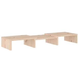 Lumarko Podstawka na monitor, 60x24x10,5 cm, lite drewno sosnowe - Szafki RTV - miniaturka - grafika 5