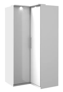 Szafa Narożna Optima 16 2D 109X217 Biały Połysk - Inne meble do salonu - miniaturka - grafika 1