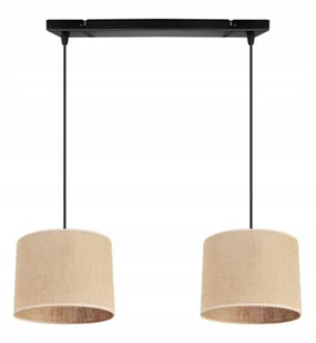 Lampa Wisząca Boho Podwójna Z Abażurem Z Juty Jutowy Beżowy 20CM Light Home - Lampy sufitowe - miniaturka - grafika 1