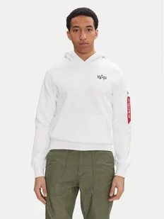 Alpha Industries Bluza Signature Back Print 148341 Biały Regular Fit - Bluzy męskie - miniaturka - grafika 1